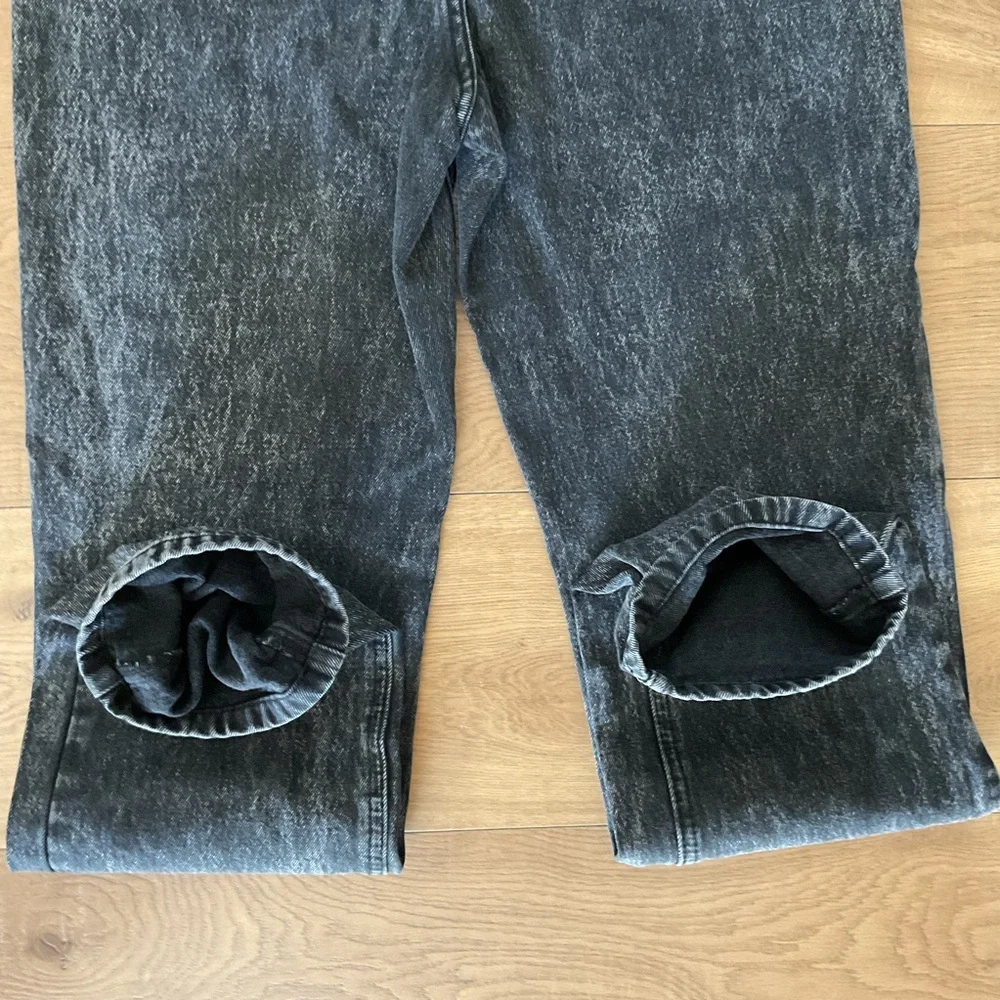 12th Tribe Black High Rise Straight Leg Jeans 26 Cotton Denim High Waisted - Picture 11 of 11